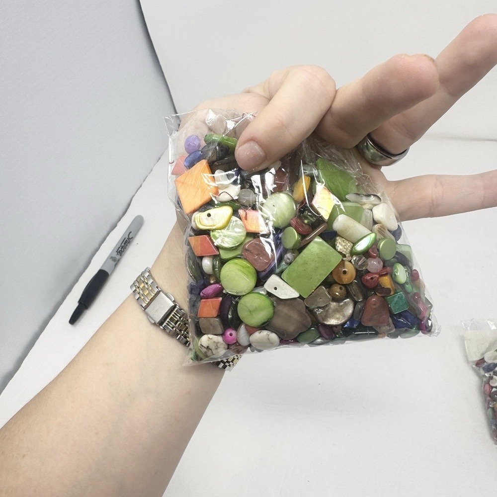 Mixed Bead Soup Glass Shell Stone Jewelry Making Craft Beads Bulk Loose Assorted - Picture 3 of 12